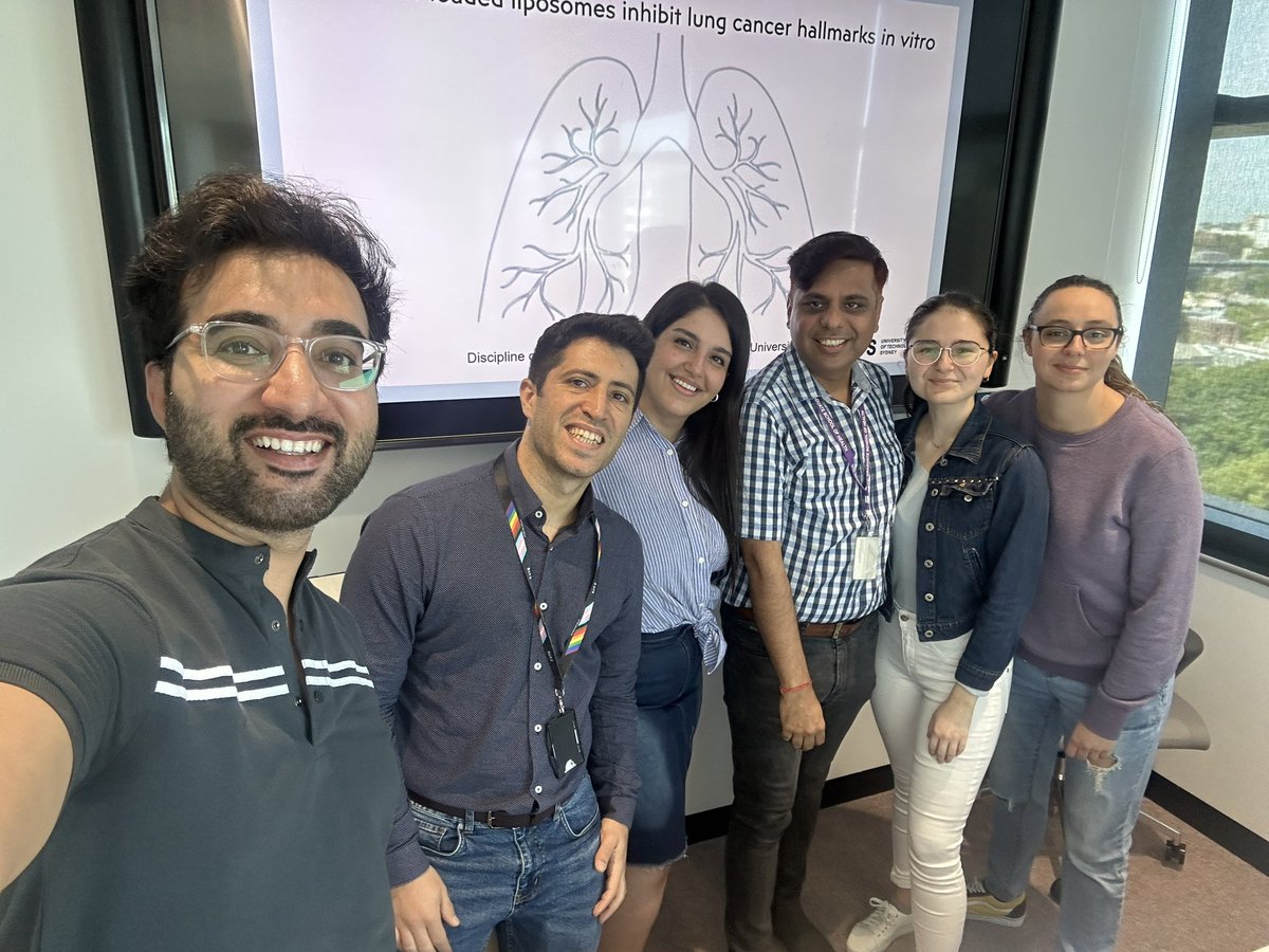 Ayeh Bani Saeid (@ayehbani) on Twitter photo Just wrapped up my final presentation with this incredible research team during my MPharm degree at <a href="/UTS_GSH/">UTS Graduate School of Health</a> 🔬
Grateful for the guidance of my main supervisor <a href="/Kam_Dua/">Kamal Dua</a> and the unwavering support from my mentors <a href="/Fettinasi/">Gabriele De Rubis</a> <a href="/Mehndiratta_Sam/">Samir Mehndiratta</a> <a href="/DrKeshavRajPau1/">Keshav Raj Paudel</a> 🙏🏻 Just wrapped up my final presentation with this incredible research team during my MPharm degree at <a href="/UTS_GSH/">UTS Graduate School of Health</a> 🔬
Grateful for the guidance of my main supervisor <a href="/Kam_Dua/">Kamal Dua</a> and the unwavering support from my mentors <a href="/Fettinasi/">Gabriele De Rubis</a> <a href="/Mehndiratta_Sam/">Samir Mehndiratta</a> <a href="/DrKeshavRajPau1/">Keshav Raj Paudel</a> 🙏🏻