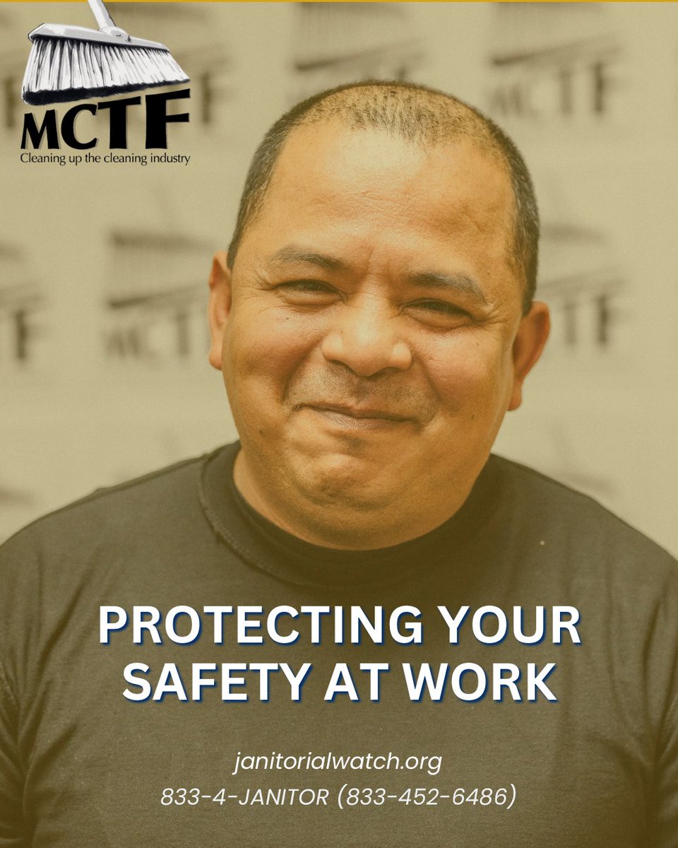 MCTF_official's tweet image. ➡️Your safety matters. We’re here to support you. If you or someone you know is experiencing sexual harassment on the nightshift, call MCTF at 833-4-JANITOR. 

🗣️Your voice matters. 

#StandTogether #MCTFSupport #Janitor #Janitorial ⁠
#cleaning #professionalcleaning #SantaAna