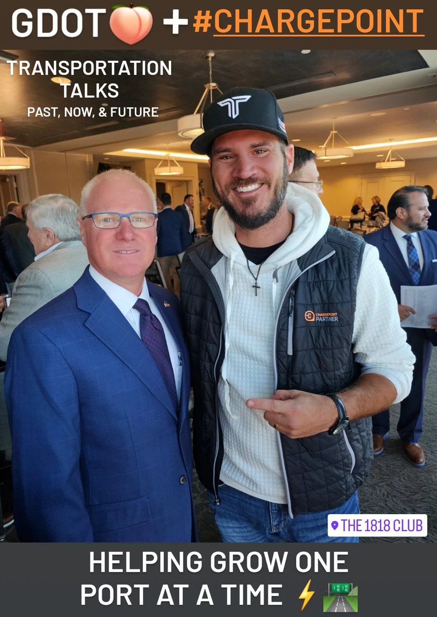 GDOT 🛣🍑 Commissioner Russell McMurry Transportation Talks for our great state of GA...Past, Now, &amp; Future!! KonectaEV &amp; <a href="/ChargePointnet/">ChargePoint</a> are excited announce &amp; to be partnering with GDOT team &amp; thier support Leading The Charge #1PortAtATime #leadingthecharge #nationalpartners