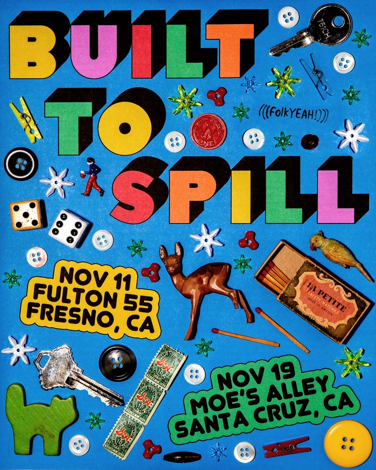 .@Built_2_Spill + @bitch_prism + @Goonband are soon heading our way! 🎟️: folkYEAH.com Saturday, November 11 Fresno - @Fultonfivefive Sunday, November 19 Santa Cruz - @MoesAlleysc Art: Julia Fletcher