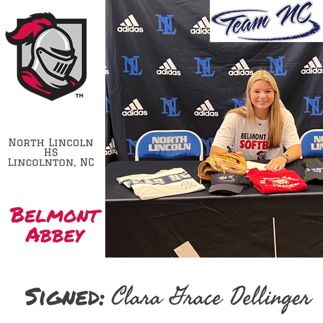 ✍️ SIGNED!
Congratulations to CG Dellinger who signed her NLI today to Belmont Abbey! <a href="/CGDellinger2024/">CG</a> <a href="/AbbeySoftball/">Abbey Softball</a> <a href="/HussBrad/">Team North Carolina-Huss</a> <a href="/TeamNCSoftball/">Team North Carolina Softball</a>