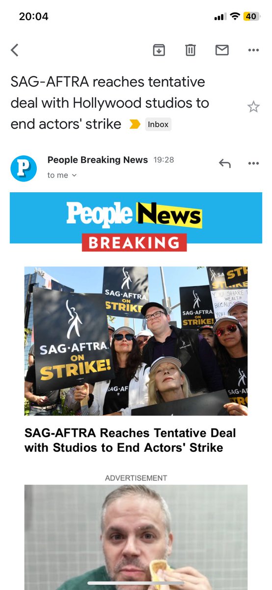 Finally #SagAftraMembers #SagAftraStrike #SAGStrong #SagAftraStrong #HollywoodStrike