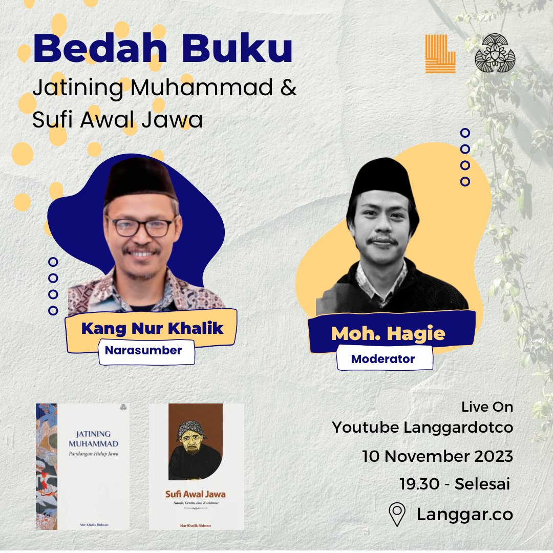 Acara bedah buku besok malam, sila.