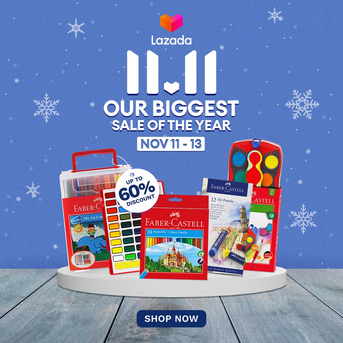 Get ready for 11.11!🤩

Score up to 60% OFF on premium writing and art essentials at Lazada's biggest sale of the year, running from November 11th to 13th. 🎨🥳

Add to cart now at Lazada!
🛒 bit.ly/FC-LazMall1

#FaberCastell #LazadaPH1111 #LazadaPH