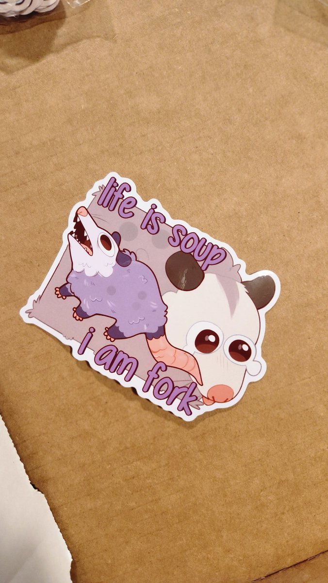 Lizbies's tweet photo. So many people asked me to make smaller stickers of life is soup so i will have these at mff 🥰 https://t.co/6j5DiDA7i7