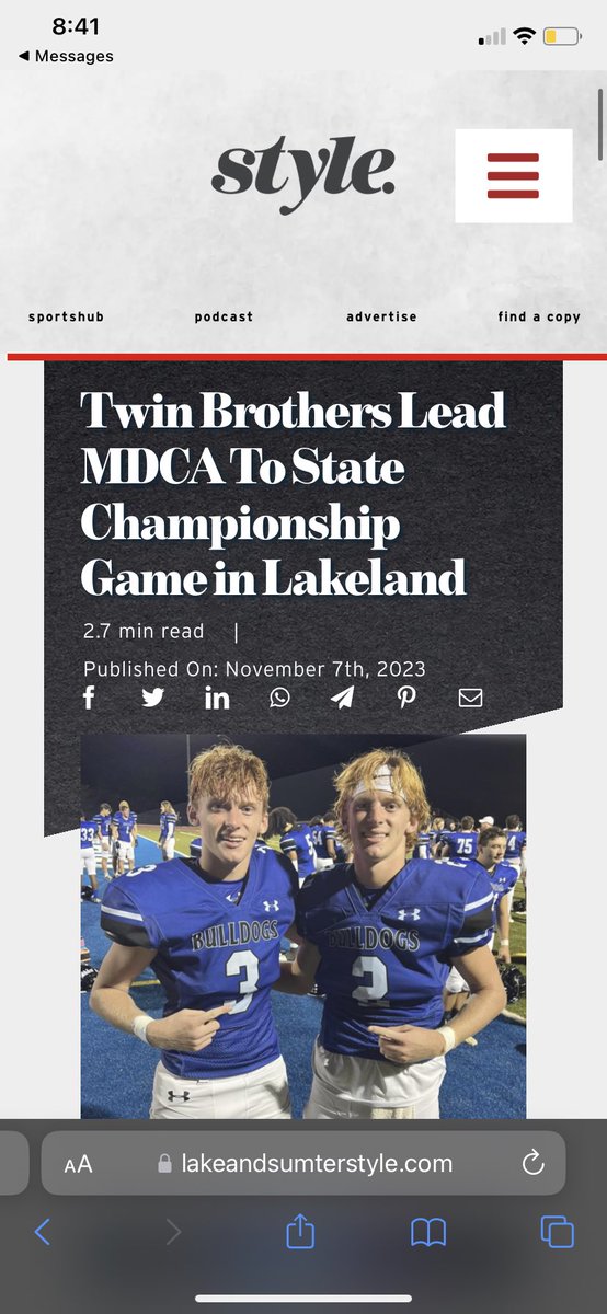 Thank you for the article @GetStyleMag!!! Proud of the work my team accomplished but the job is not finished yet. State championship coming up….@CenFLAPreps @Preps352 @PrepRedzoneFL