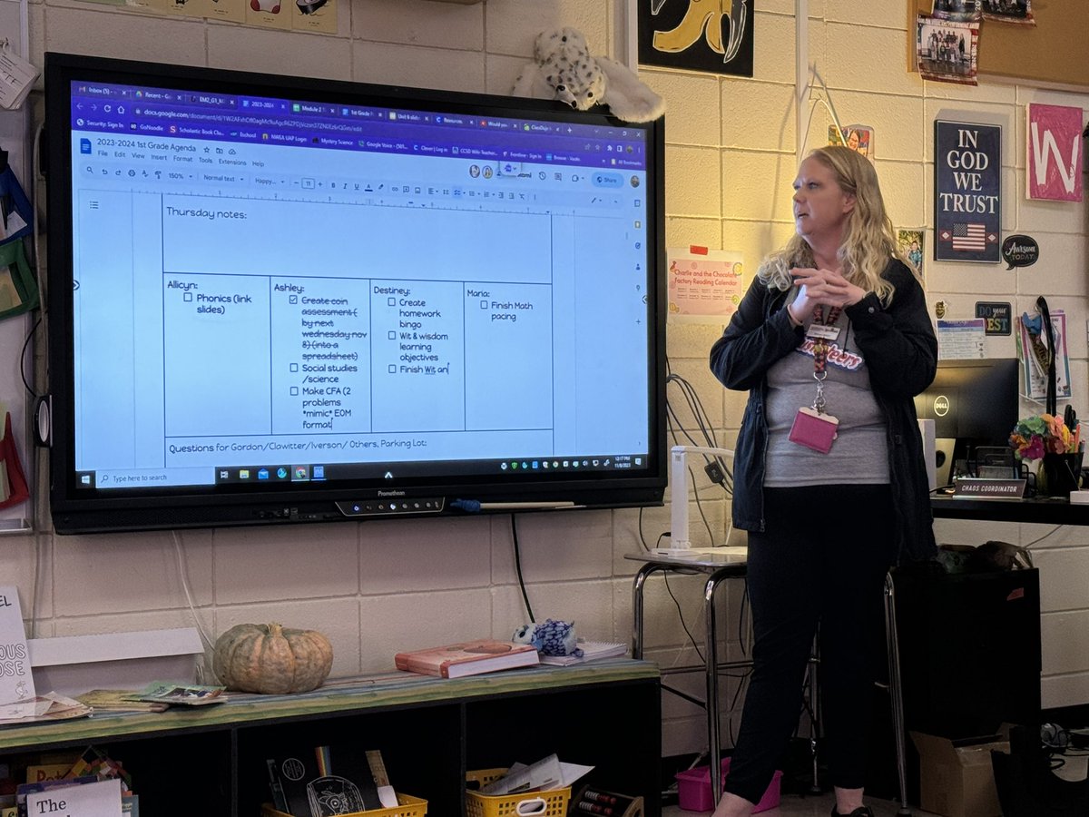 Our first grade team had a full room of visitors today! They are a highly effective team who loves to share! #plc4ar