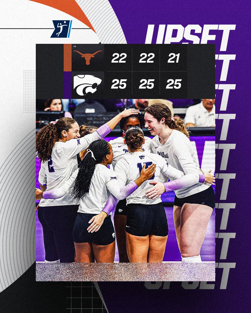 🚨 OH SO SWEEP TO BE A WILDCAT🚨

<a href="/KStateVB/">K-State Volleyball</a> upsets No. 3 Texas in straight sets 🟣

#NCAAWVB