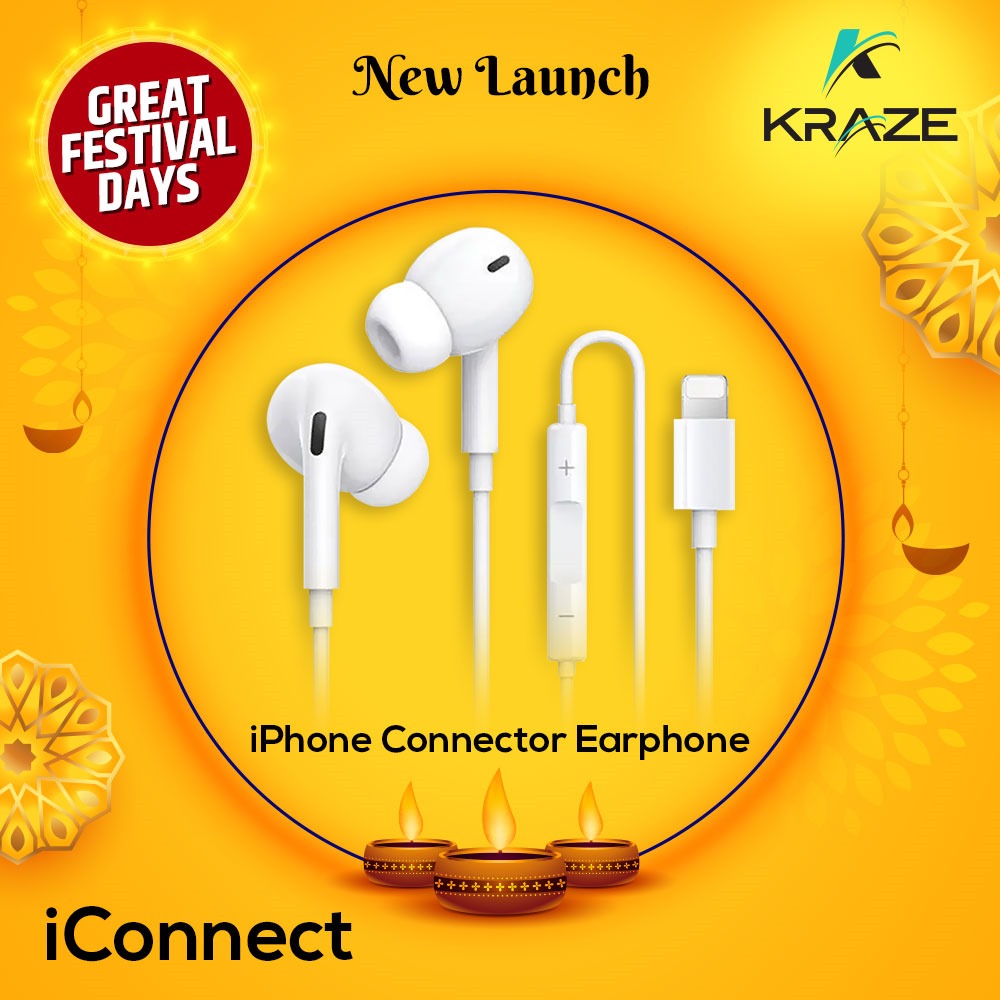 1973nb's tweet photo. Festival vibes with new launch
presenting iConnect wired earphone with iPhone connector

#festive #festivalvibes #diwali #newlaunch #new #iPhone #iConnect #WiredEarphone  #Music #CVIPL #krazeofficial #Kraze https://t.co/FCDzVocFEH