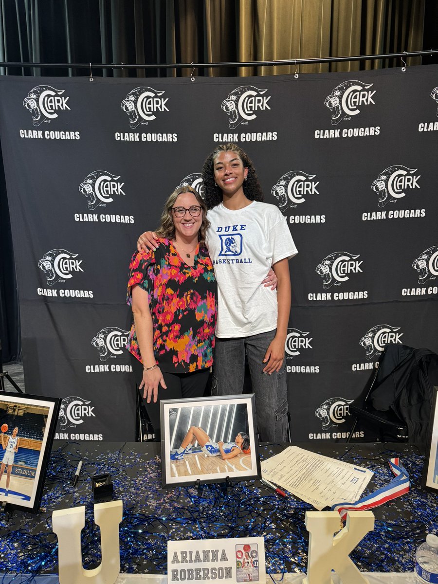 So unbelievably proud of these two girls and all that they have accomplished and what they will continue to do in college and beyond! It was a great day to be a Clark Cougar! Congratulations to all of the amazing student athletes who signed! 🐾🩶🐾