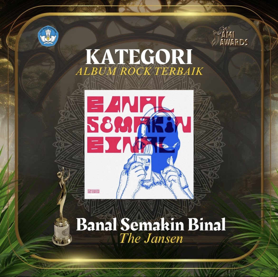 SFTC_'s tweet photo. Pagi yang cerah untuk melihat @thejansen_id jebol di AMI Awards. Congratulations! 🫂 https://t.co/O5j3qawldV