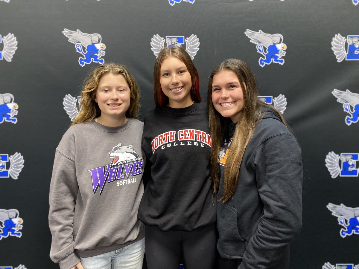 Congratulation to the following LWE Softball players on committing to play softball in college:
<a href="/leaherk0106/">Lea Herkel</a> committing to  <a href="/jjcwolves/">Joliet Junior College Athletics</a> 
<a href="/SydNienhouse28/">Sydney Nienhouse 2024</a> committing to <a href="/NCC_softball/">Softball</a> 
<a href="/averivw/">Averi Vander Woude</a> committing to <a href="/RamblersSB/">Loyola Softball</a> 
Congratulations ladies! #proud #Classof2023