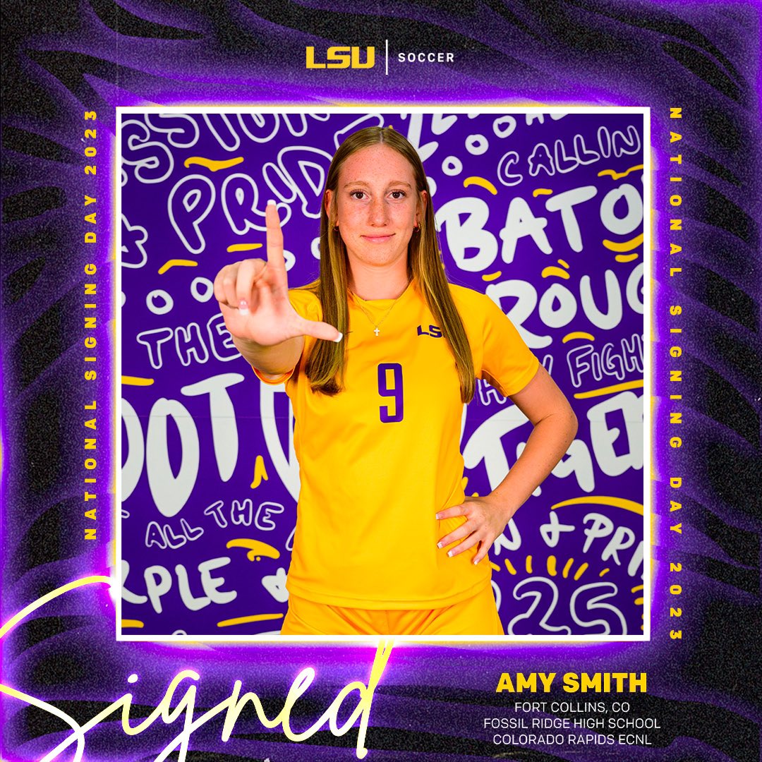 LSUSoccer's tweet photo. Callin’ Baton Rouge 📞

Welcome to the 225, Amy! 

#GeauxTigers https://t.co/B4CPjaH4NC