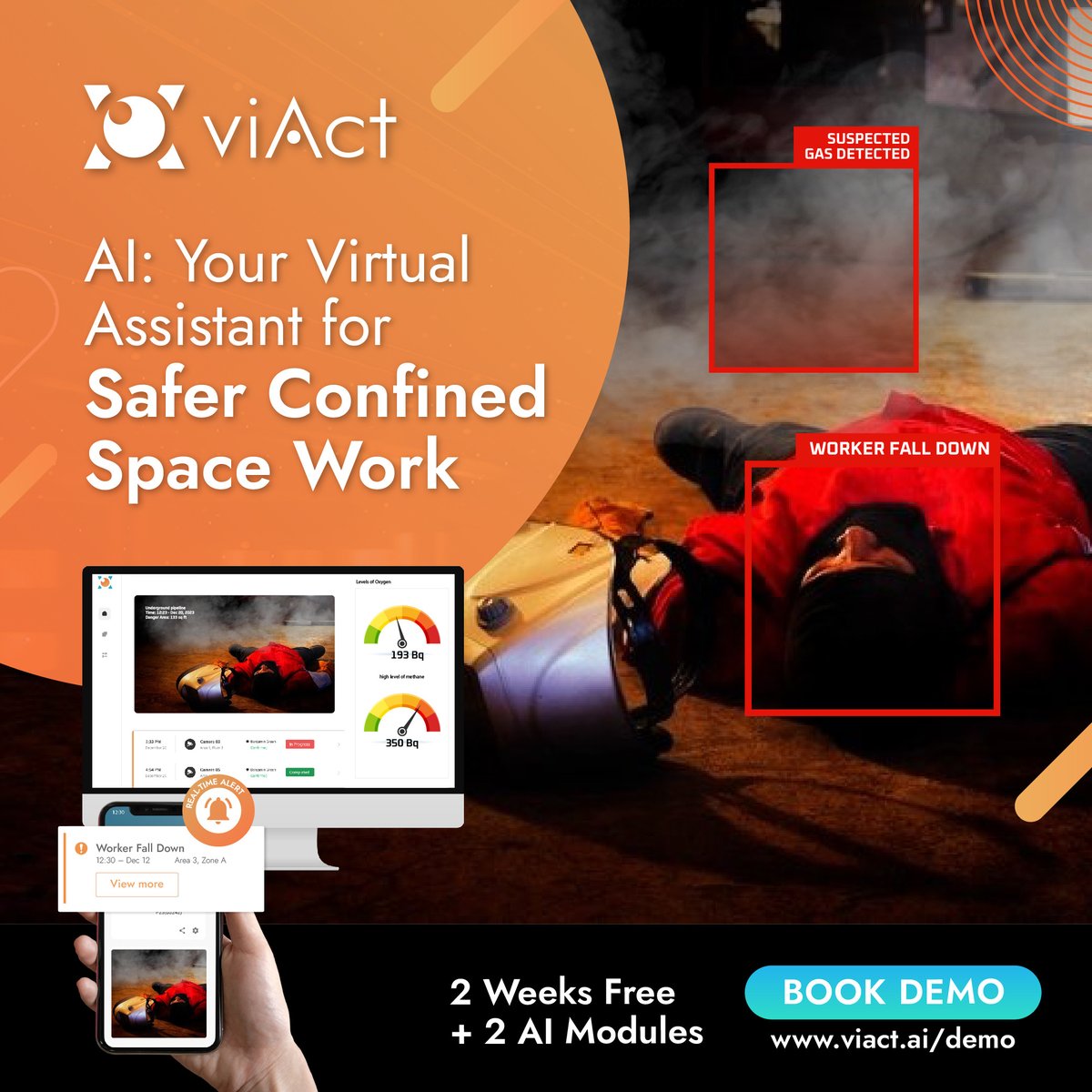AiViact's tweet image. Step into the future of confined space work safety! 🦺

Introducing viAct&apos;s revolutionary AI monitoring solutions - your virtual assistant for confined space work safety.

🔗 Checkout the solutions: viact.ai/confined-space…

#viAct #ConfinedSpaceWorkSafety #ConfinedSpaceSafety