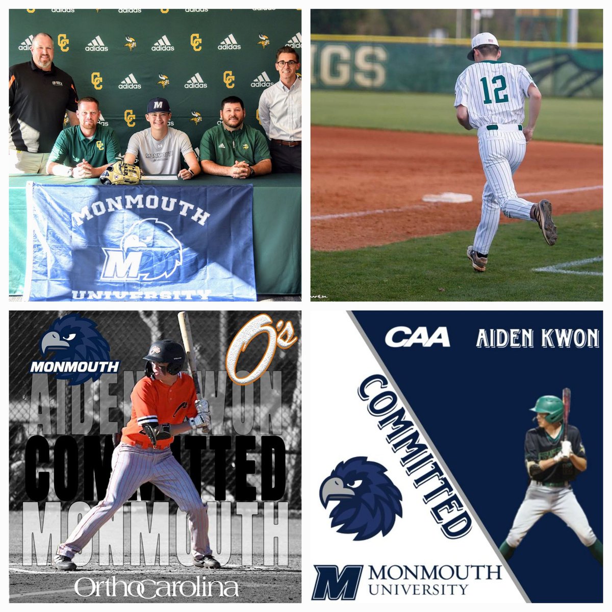 Congratulations to Aiden Kwon on signing his National Letter of Intent to play baseball at Monmouth University!! <a href="/cc_vikings/">Central Cabarrus Vikings</a> <a href="/OnDeckAcademy/">On Deck Academy</a>  <a href="/CJemalHorton/">C. Jemal Horton</a> <a href="/boosters_cchs/">CCHS Boosters</a>