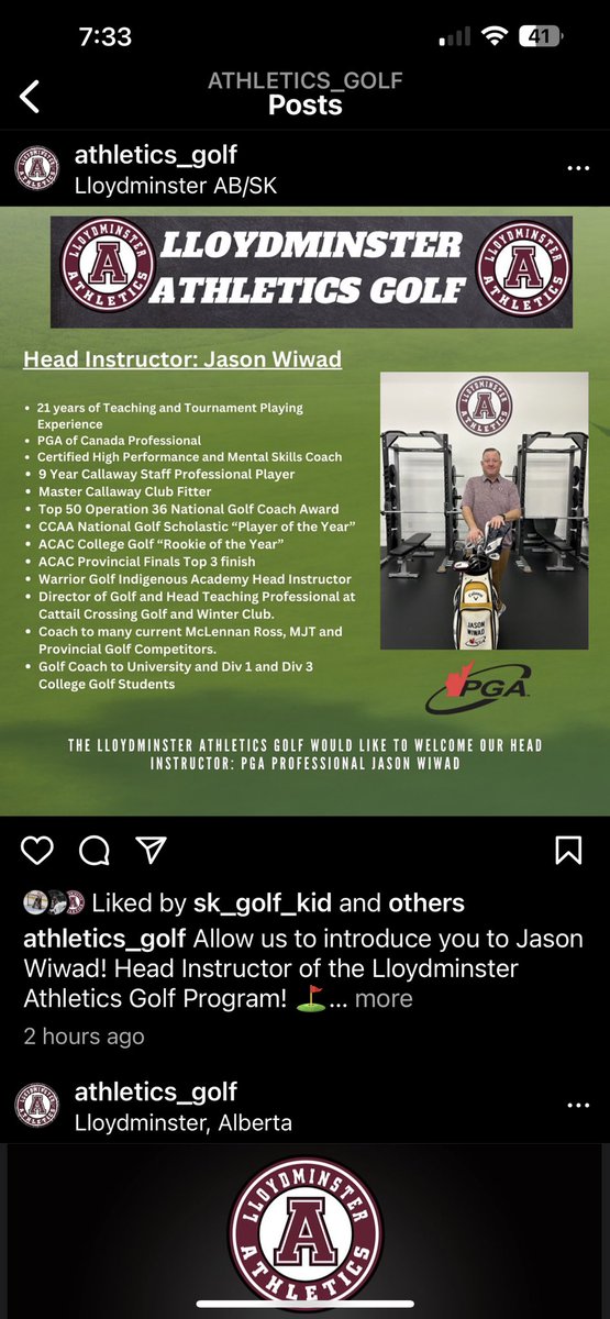 So pumped to be apart of this organization and even more excited to build and support Junior Golf in the Lloydminster area. #golfinstruction #Juniorgolf #Golfcoaching
