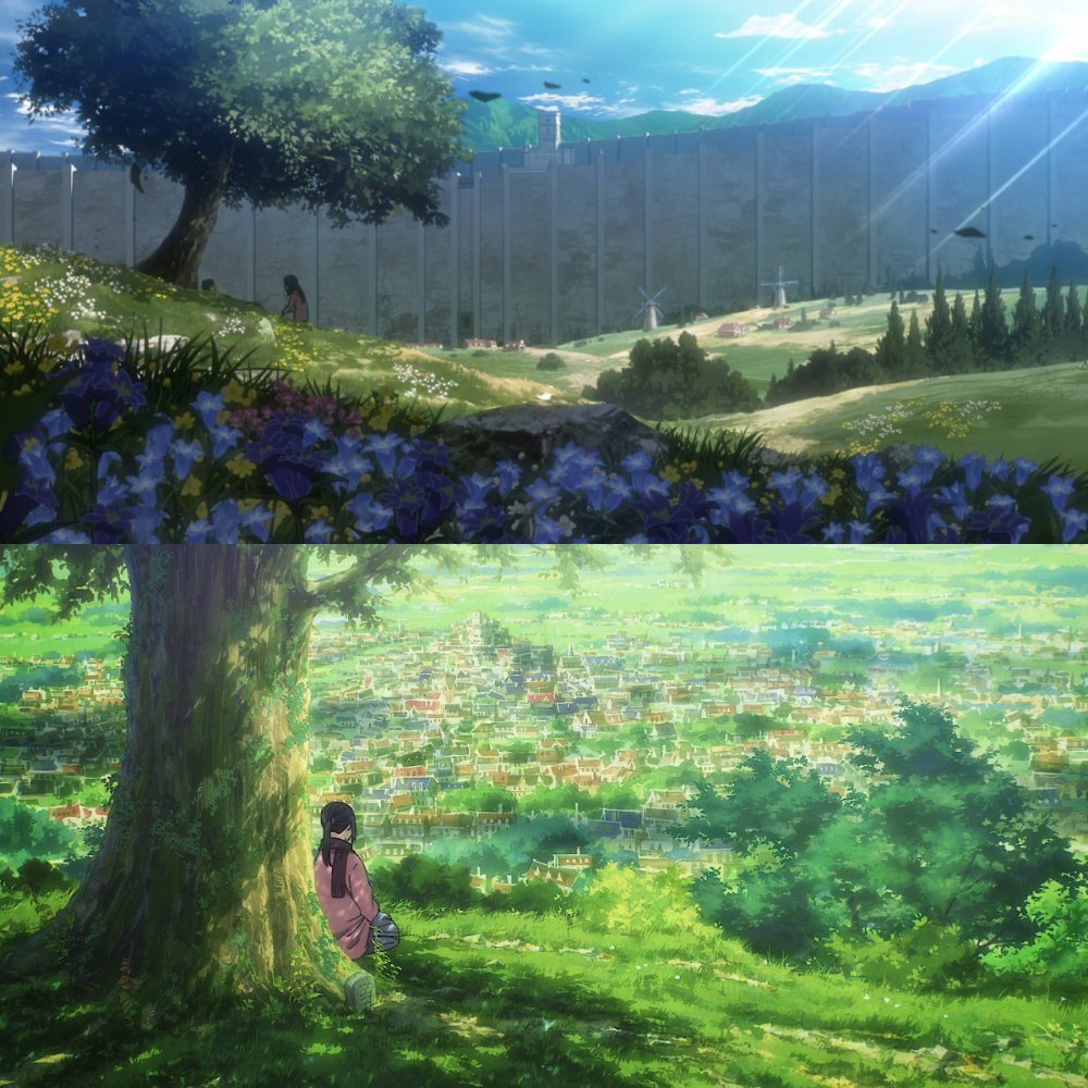 AwGabrel's tweet photo. @Nate_____01 For me the most emotional scenes in the AoT Finale would probably be the Armin & Eren's conversation 🐚🩸 and Mikasa at Eren's grave under the Tree as well. 🌳🪦 #AttackOnTitan #進撃の巨人 #Shingeki #AoT #Eren #Mikas #Armin https://t.co/esrREnF1cb