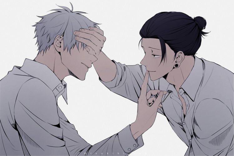 wherondaleslvr's tweet photo. dark hair bf x silver hair bf gotta be my favourite genre https://t.co/iQwzpT6FHx