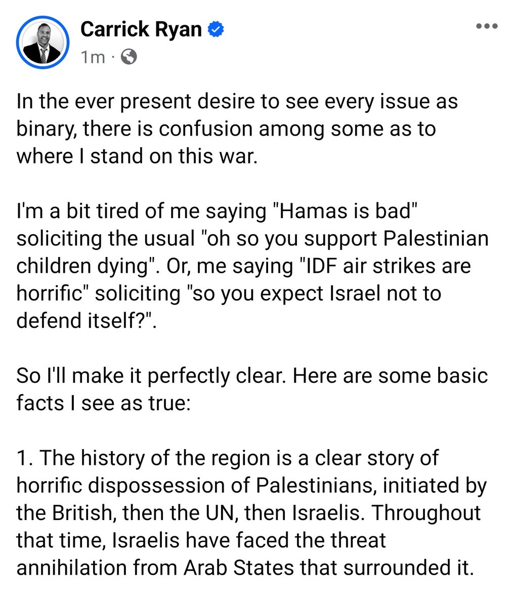 realCarrickRyan's tweet photo. Mainly wrote this for my Facebook audience, but here are my base truths for this war: https://t.co/rrUJw80Zt1