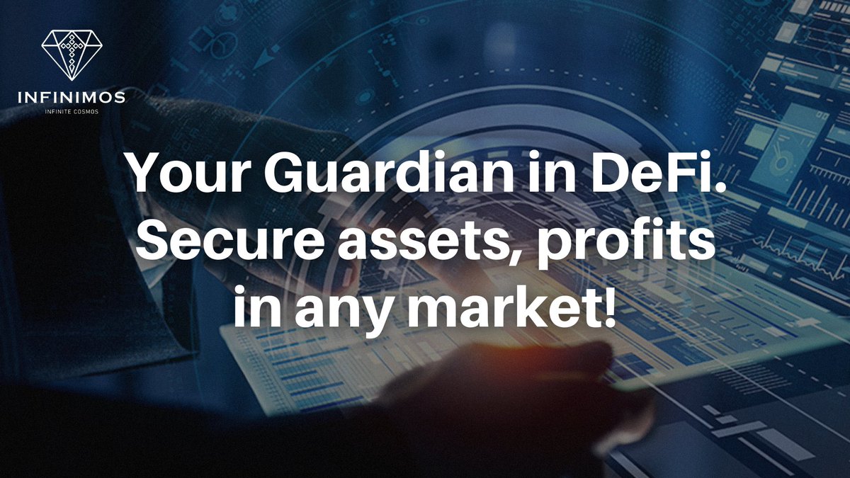 Infinimos, your financial guardian in any market condition! Our protocol ensures that your assets remain secure while generating profits. 
Join us for a safe and profitable DeFi journey. 🌐💼 
#Infinimos #DeFi #FinancialGuardian