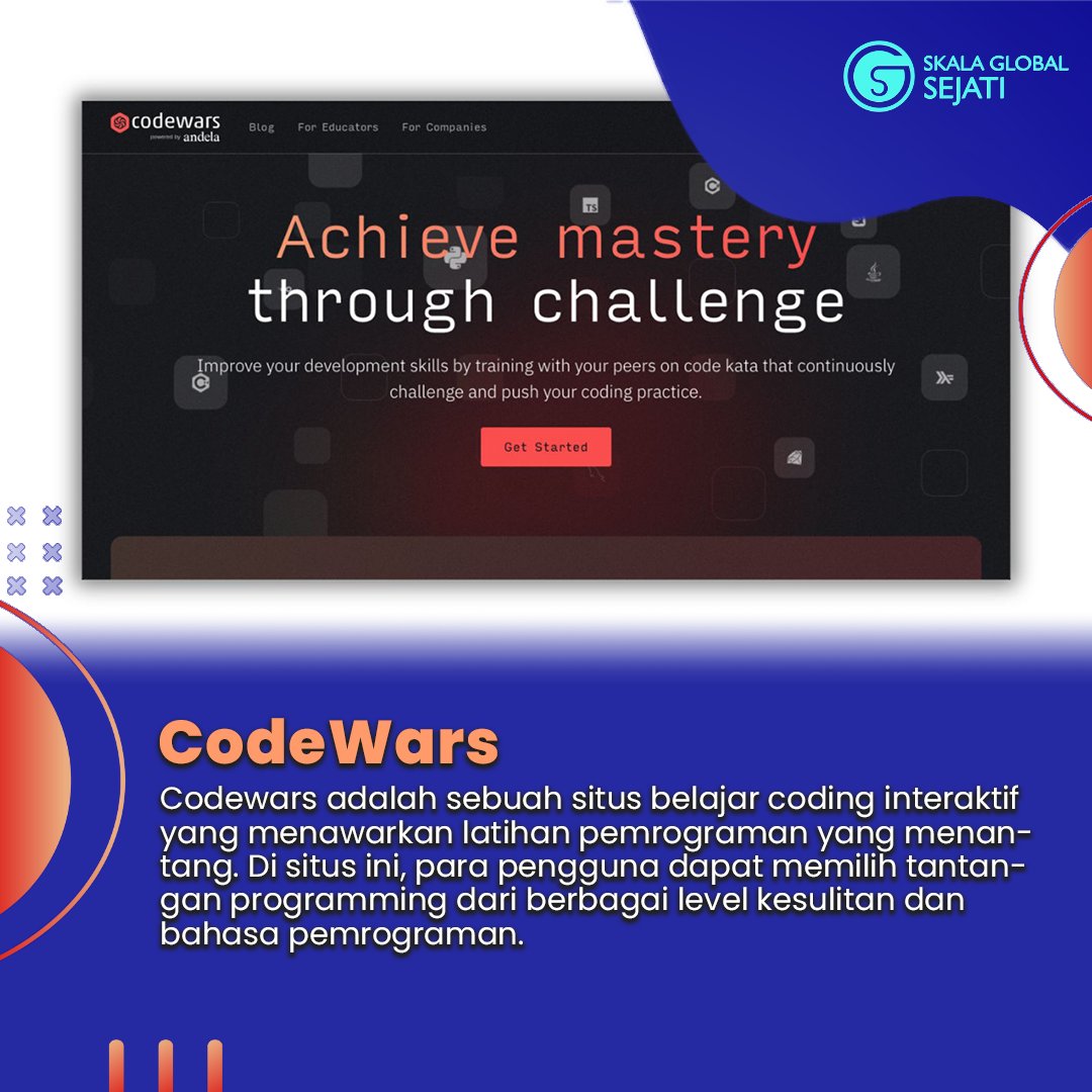 Skala_SGS's tweet image. Ini dia nih, teman-teman! 🚀 Web belajar coding yang gak boleh dilewatin. Mulai jadi coding ninja di
#DuniaDigital #BelajarCoding #CodingOnline