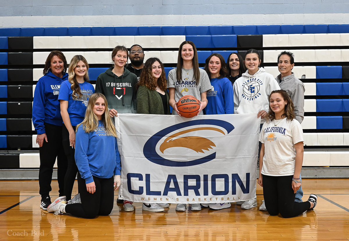 Congratulations to @clairenoble06 who signed her ✍️ National Letter of Intent today to continue her academic and basketball career @clarion_wbb. We can’t wait for one last ride with you, Claire, and we are all so excited for your next 4! 💙🏀🤩