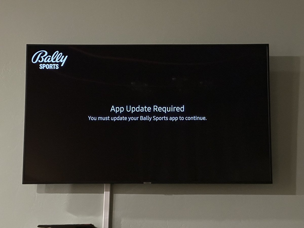 Anyone know how to update an app on your TV? I got the @BallySportsSW app to watch <a href="/okcthunder/">OKC THUNDER</a> and had it for 3 days (and it was not very good on TV or phone app) and now I get this notification on the screen which makes it even worse. I’ve removed it, redownloaded it, etc.