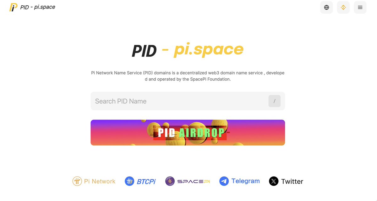 Rachelle_Crypto's tweet photo. https://t.co/UUQLi0VmCx upgrade completed.
You can receive #PID airdrops for free and also register your favorite domain names
Obtaining #PID airdrop, please prepare sufficient BNB transaction fees.
@PiCoreTeam @SpacePi_Com
@SpacePi_NFT #Pinetwork
#NFT #spacepi #BTCpi https://t.co/3Mdp6yQvmI