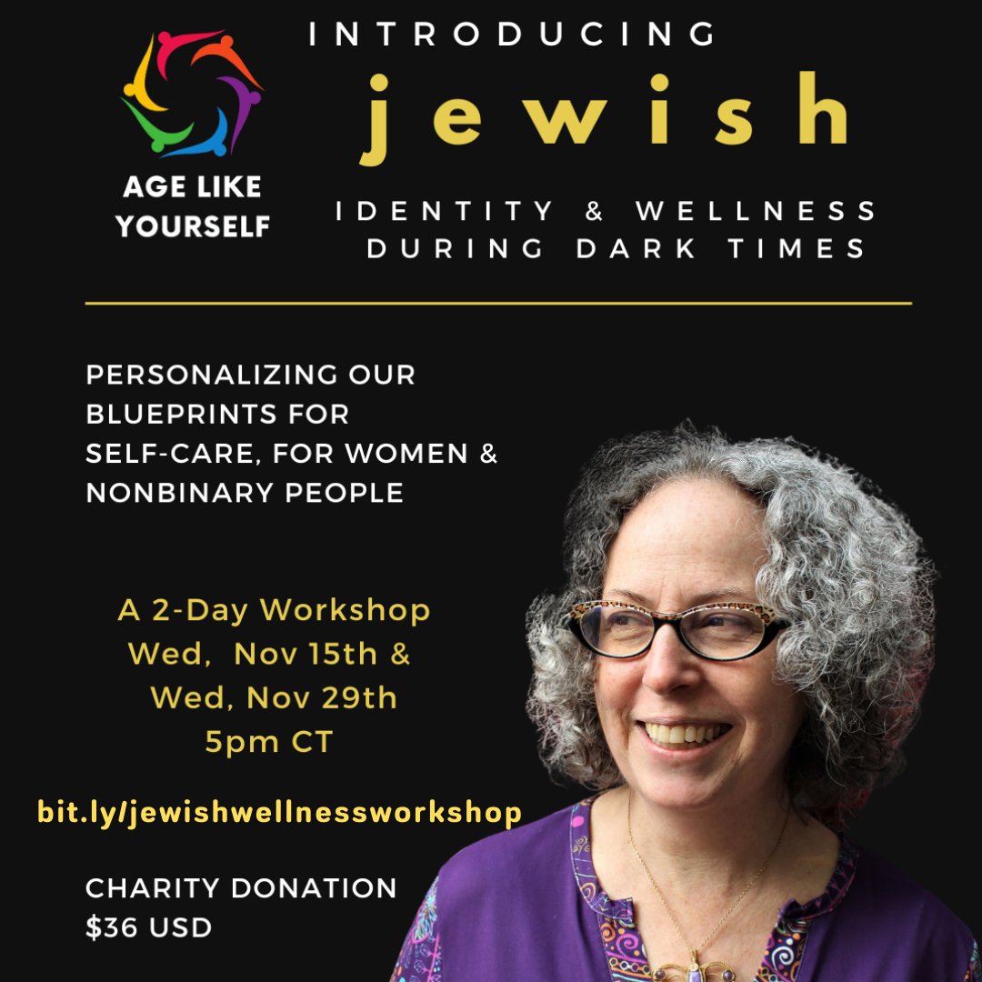 wisdomoriented's tweet image. One month there's a lot to do for #Israel and for #Jews  around the world. We need to stay as well as we can, too. #SelfCareMatters. #jewishwomen  and #jewishnonbinary people need support. If you want to talk about it, join me for this. #AmYisraelChai
  
bit.ly/jewishwellness…