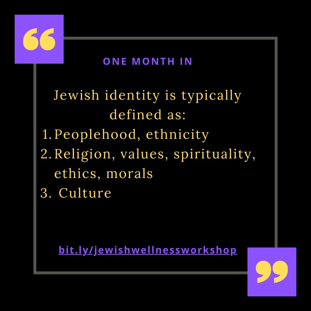 wisdomoriented's tweet image. One month there's a lot to do for #Israel and for #Jews  around the world. We need to stay as well as we can, too. #SelfCareMatters. #jewishwomen  and #jewishnonbinary people need support. If you want to talk about it, join me for this. #AmYisraelChai
  
bit.ly/jewishwellness…