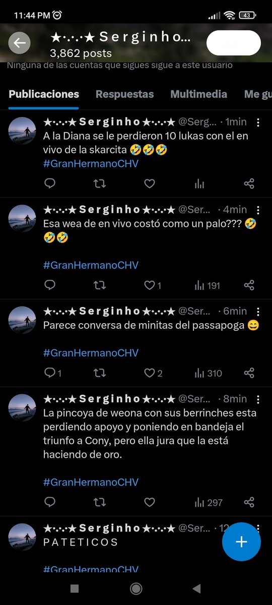 marlenciwy's tweet photo. Que paja encontrar estos machitos qliaos en X 
Todos sus post insultando y tratando mal a las mujeres independientes si no le gusta su forma de ser por qué tratar tan mal una cosa es dar opinión la otra es maltrato #GranHermanoCHV
#GranConstaza https://t.co/cIDklIafod