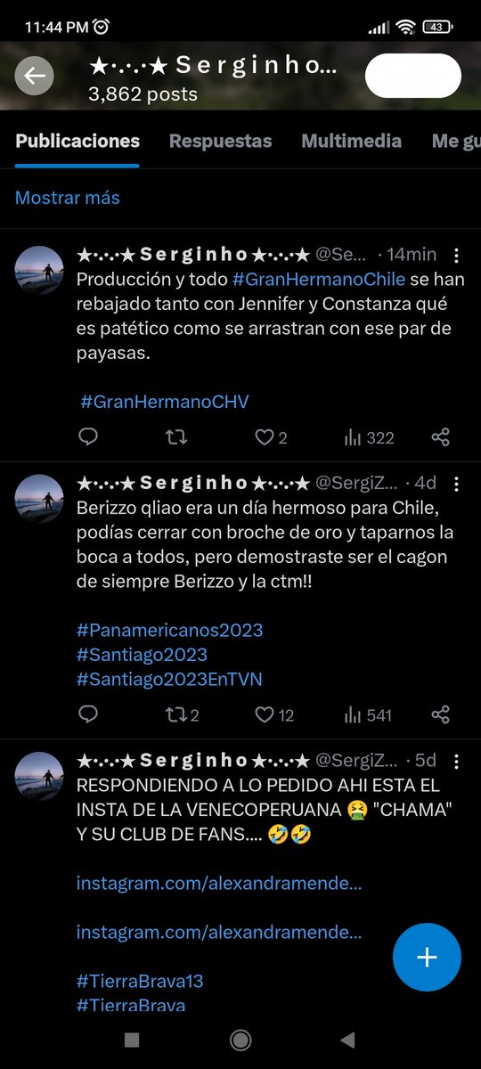 marlenciwy's tweet photo. Que paja encontrar estos machitos qliaos en X 
Todos sus post insultando y tratando mal a las mujeres independientes si no le gusta su forma de ser por qué tratar tan mal una cosa es dar opinión la otra es maltrato #GranHermanoCHV
#GranConstaza https://t.co/cIDklIafod
