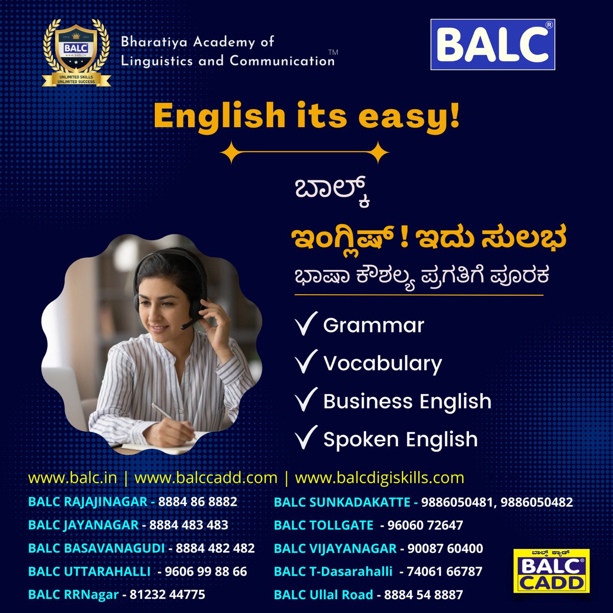 BALC_CADD_RJN's tweet photo. Education is not the learning of facts. But the training of the mind to think!
Welcome to #BALCCADD Rajajinagar!
*Offer is going  on these courses*
#Spoken English
#Auto Cadd
#Computer basis
#Tallyprime
#programming courses
Contact: 8884868882
Email Id : balcrajajinagar@gmail.com https://t.co/C1Ts0qab1U