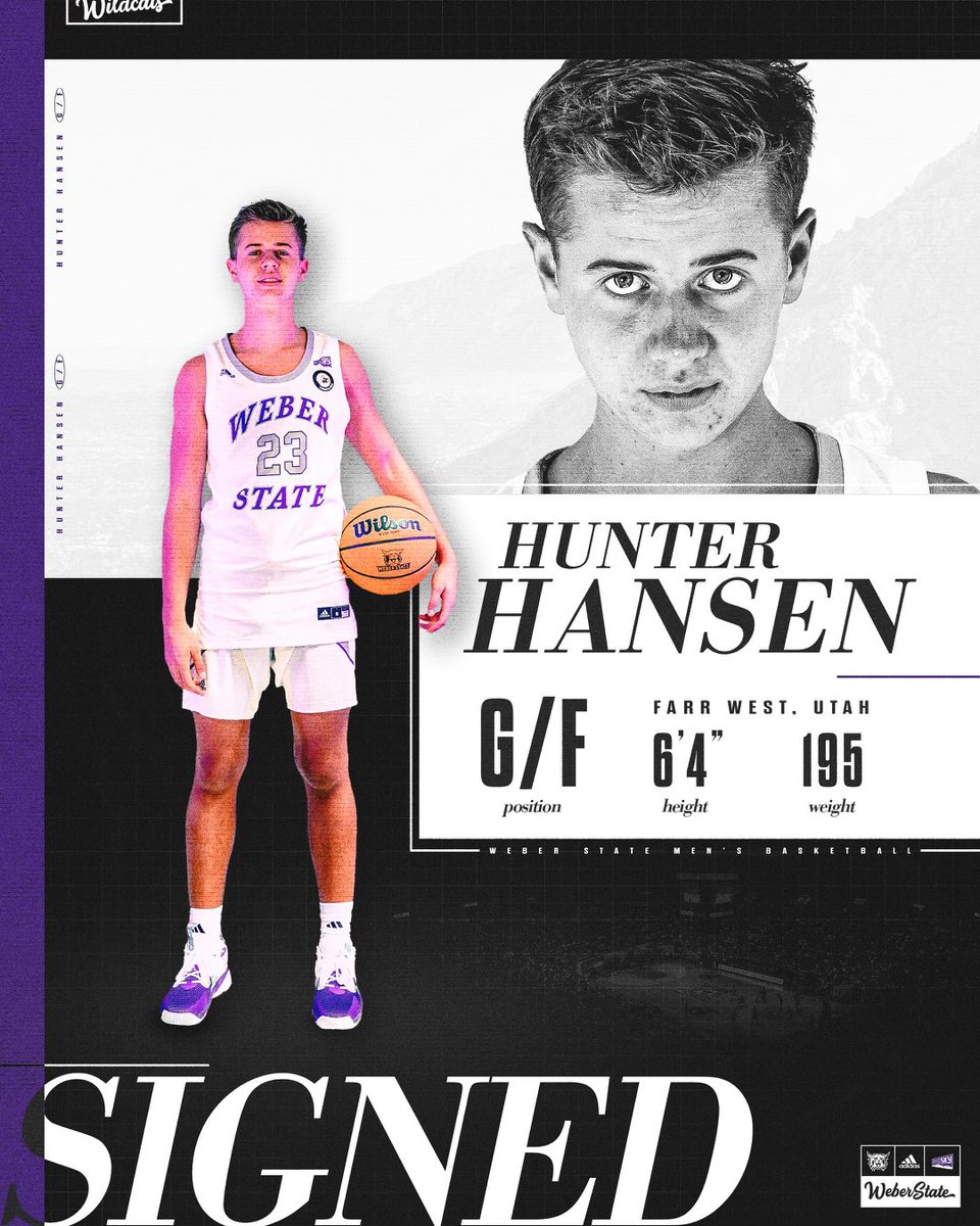✍️ Signed! 

Hunter Hansen is a Wildcat! 

Welcome to Weber State! 

#WeAreWeber