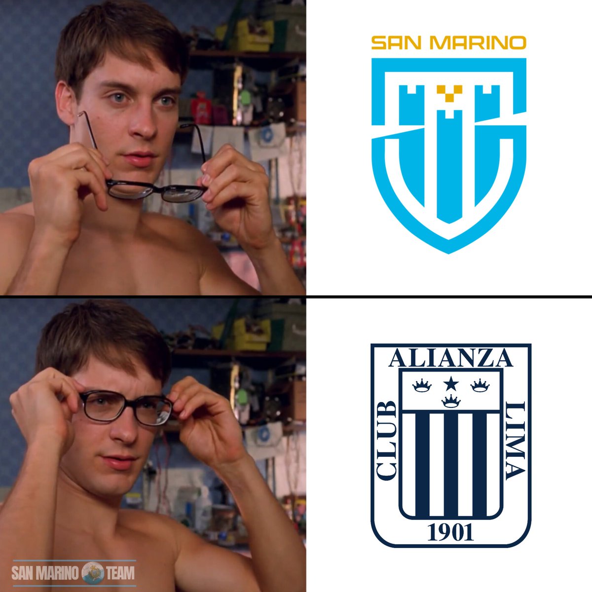 SanMarinoTeam's tweet photo. Alianza Lima acaba de perder el campeonato pecheándola de local contra Universitario. Son unos pelotudos. https://t.co/41OaL0Gkh9