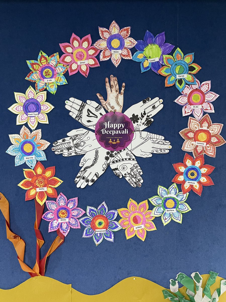 Shout out to my Year 2 Shakespeare students for their AMAZING rangoli art! I just helped to put them up for display but these are all their work. Credit to Ms Susannah for teaching them this art 🙌🙌🙌 so proud 🤩 <a href="/HELPISKL/">HELP International School</a> #deepavaliart #his_learning #artandcraft