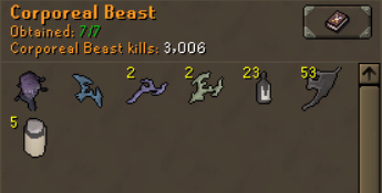 Hunter_OSRS's tweet photo. Big #20 - Pet dark core at 3,006 killcount + Green Log https://t.co/AlFMTAejJR