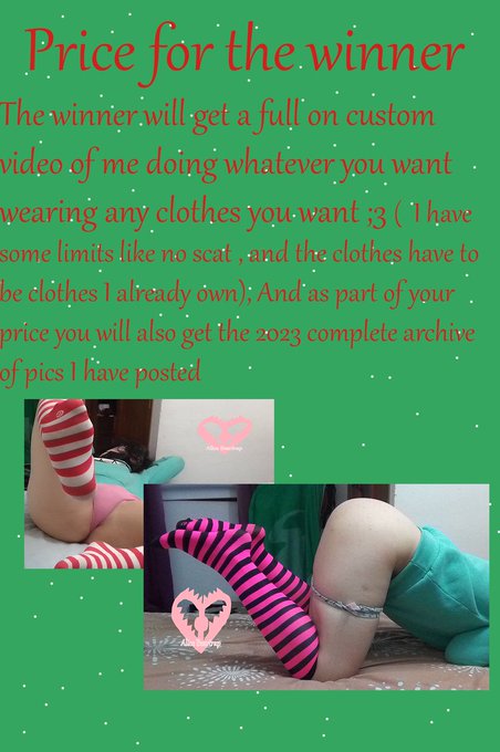 GIVEAWAY TIME owo make sure to read the whole thing uwu I will announce the winner and contact them the<a href="/tag/booty"class="tags"><span>#booty</span></a><a href="/tag/giveaway"class="tags"><span>#giveaway</span></a><a href="/tag/panties"class="tags"><span>#panties</span></a><a href="/tag/christmas"class="tags"><span>#christmas</span></a><a href="/tag/femboy"class="tags"><span>#femboy</span></a><a href="/tag/feetseller"class="tags"><span>#feetseller</span></a>