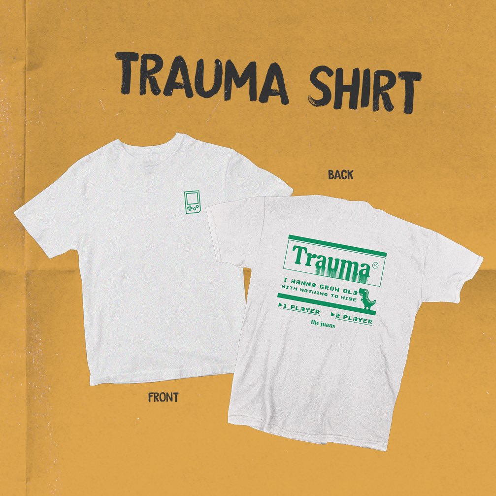 TheJuans_BAND's tweet photo. New merch alert! 📢
Galaxy &amp; Trauma Shirt are now available for online purchase!

Go to https://t.co/54zFeApZu1 to purchase! 😉 https://t.co/lGLvcncpZo