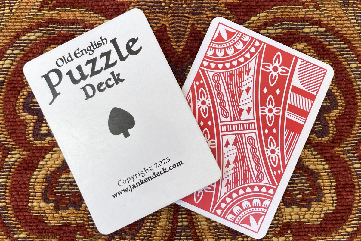 If you enjoy a fun challenge be sure to check out the Old English Puzzle Deck on Kickstarter. I'm almost funded with a week left to go!
kickstarter.com/projects/jeffd…