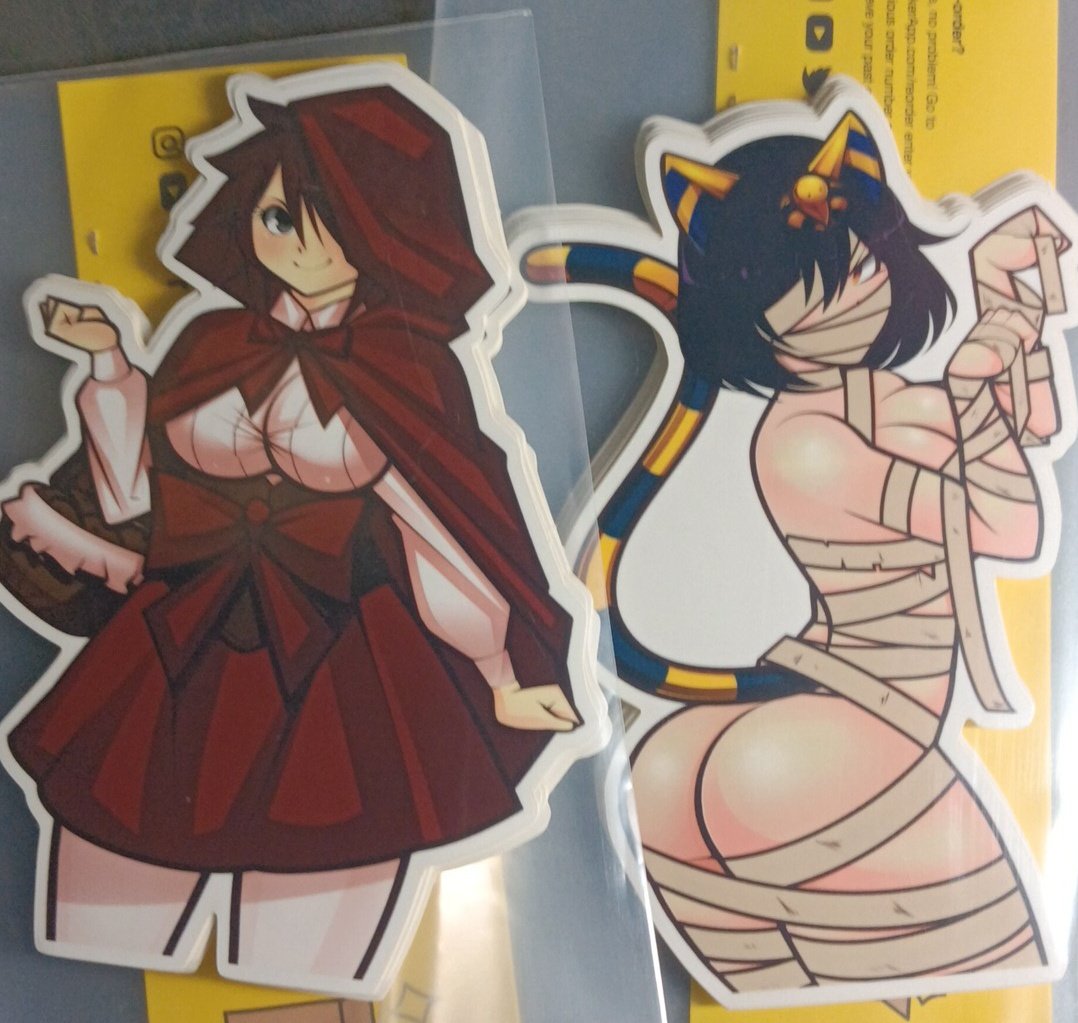 The two girls are here!!! 
Now to get Yang and Weiss!!! 
#RWBYデジタルキャラカード #BlakeBelladonna #rwbyblake #animemerch #decals #RWBY #RWBYmeme #littlered #mummy #ahnka  #HappyHalloween   #spookymonth #Spooktober #rwbyruby