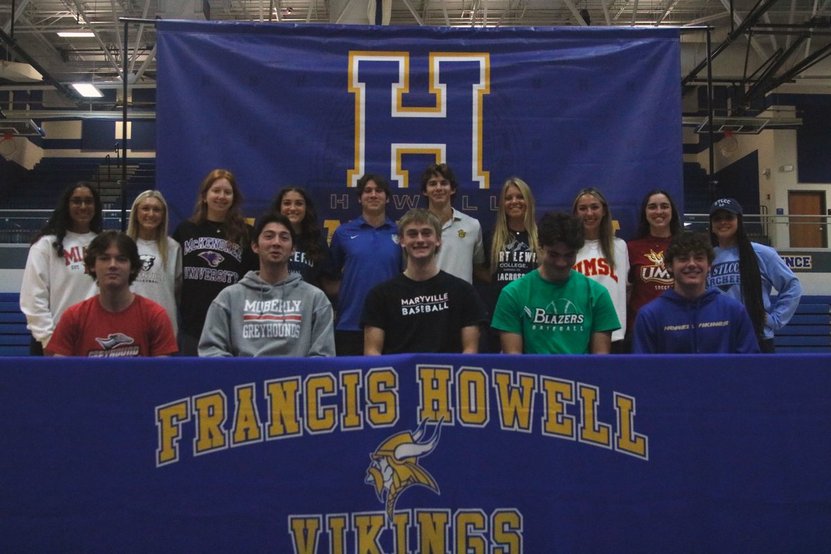 A great celebration this morning with our 15 signees in the Class of 2024. Great students, great athletes &amp; great representatives of Howell. Thank you to the packed stands full of friends, families, coaches, teachers &amp; teammates that supported them this morning.