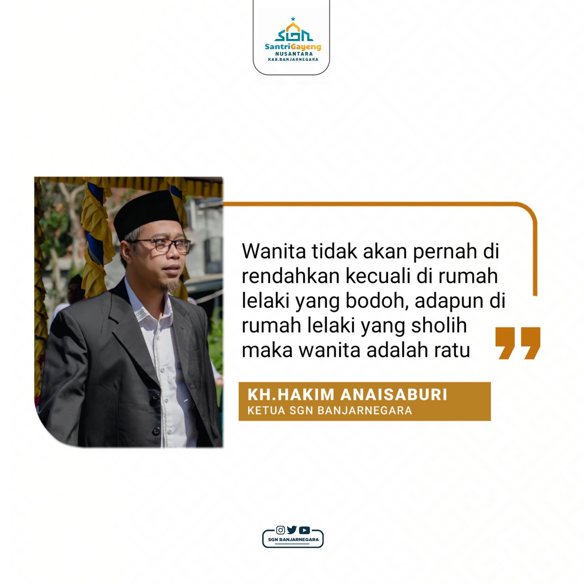 SgnBanjarnegara's tweet photo. #GusYasin #PanglimaSGN #SantriGayengNusantara #TajYasin #WagubJateng @TajYasinMZ https://t.co/aO9HnZN5Kf