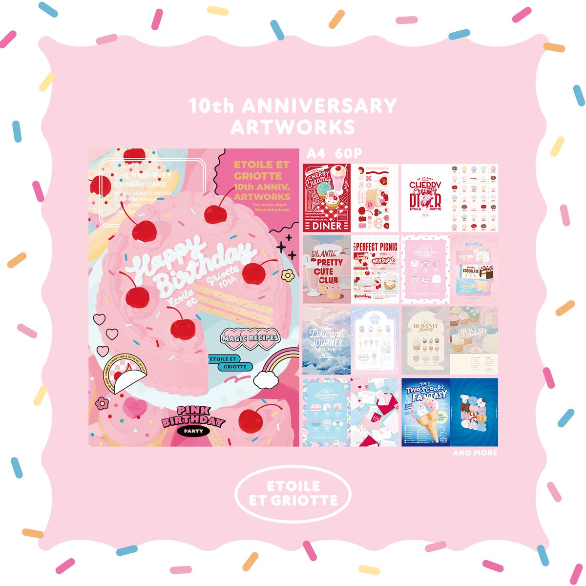 🍒𝒩𝑒𝓌🍒 ⁡ 10年間の作品からお気に入りをまとめたイラスト集zine