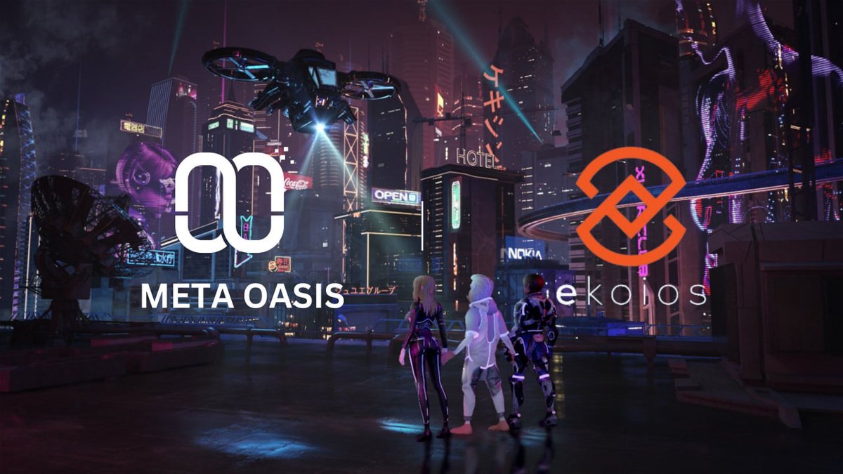 🤝Official Partnership Announcement🤝
MetaOasisVR x Ekoios Technology 

- #Web3  Game and Contents Onboarding in MetaOasis Products
- #Marketing #collabo at #Vietnam and #Japan web3 market 

📌About Ekoios Technology 

-Ekoios Technology is the leading firm in software #AI, Game,