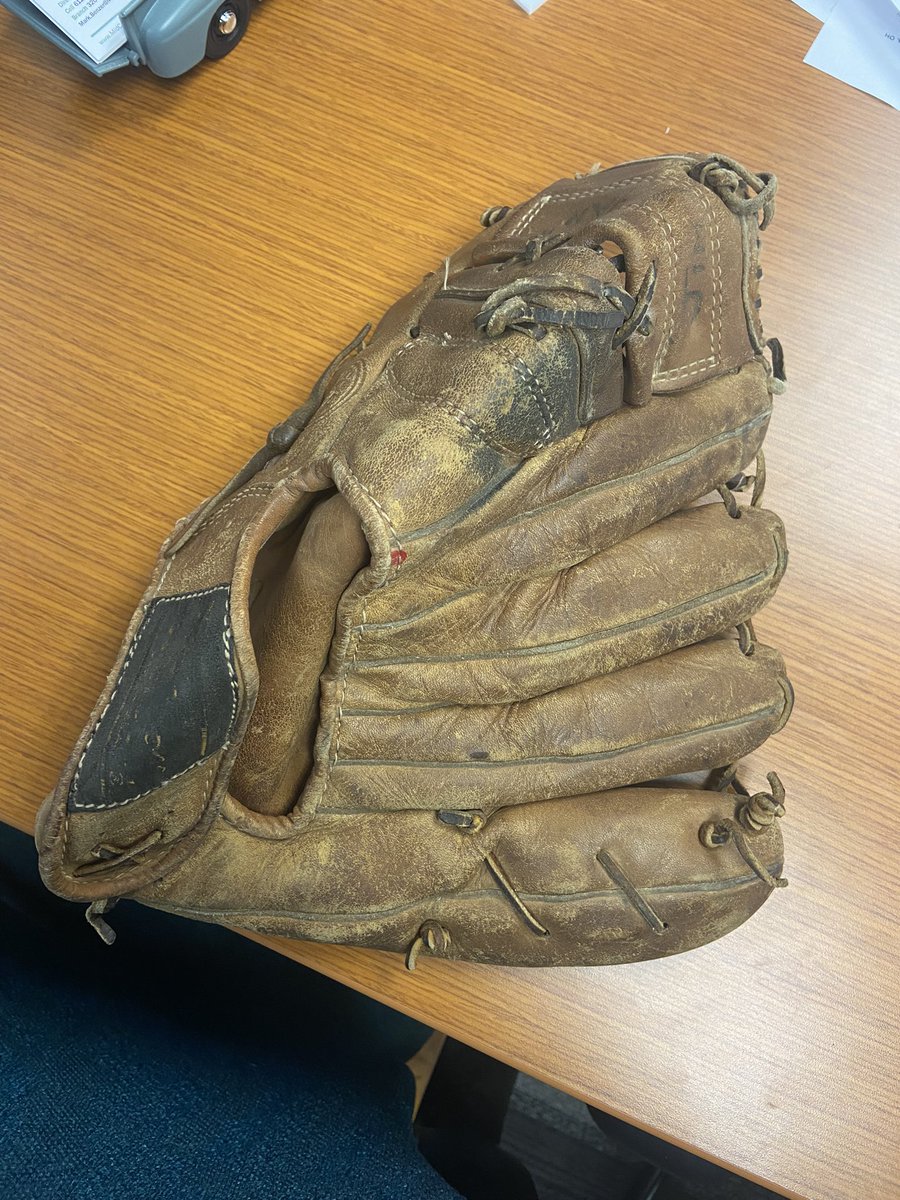 MarkRBenzer's tweet photo. Wish I could be there when son presents dad his glove, fully restored! #HaveAcatch https://t.co/Qoiqm8q6OK