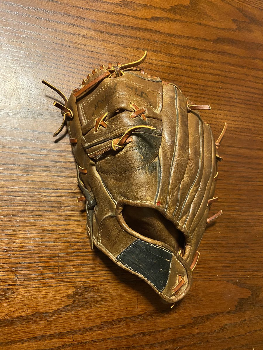 MarkRBenzer's tweet photo. Wish I could be there when son presents dad his glove, fully restored! #HaveAcatch https://t.co/Qoiqm8q6OK