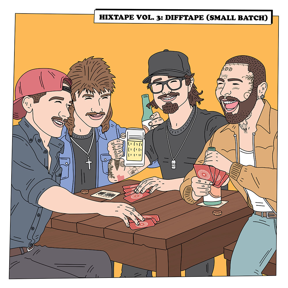 HIXTAPE 🤝 Joe Diffie = DIFFTAPE

🍺 “Pickup Man” ft. <a href="/JoeDiffieOnline/">Joe Diffie</a> &amp; <a href="/PostMalone/">Post Malone</a> 
💚 “John Deere Green” ft. JD, <a href="/MorganWallen/">morgan wallen</a> &amp; me

<a href="/hixtape/">HiXTAPE</a> Vol. 3: DIFFTAPE (Small Batch) is out now

LISTEN HERE: Hixtape.lnk.to/difftape