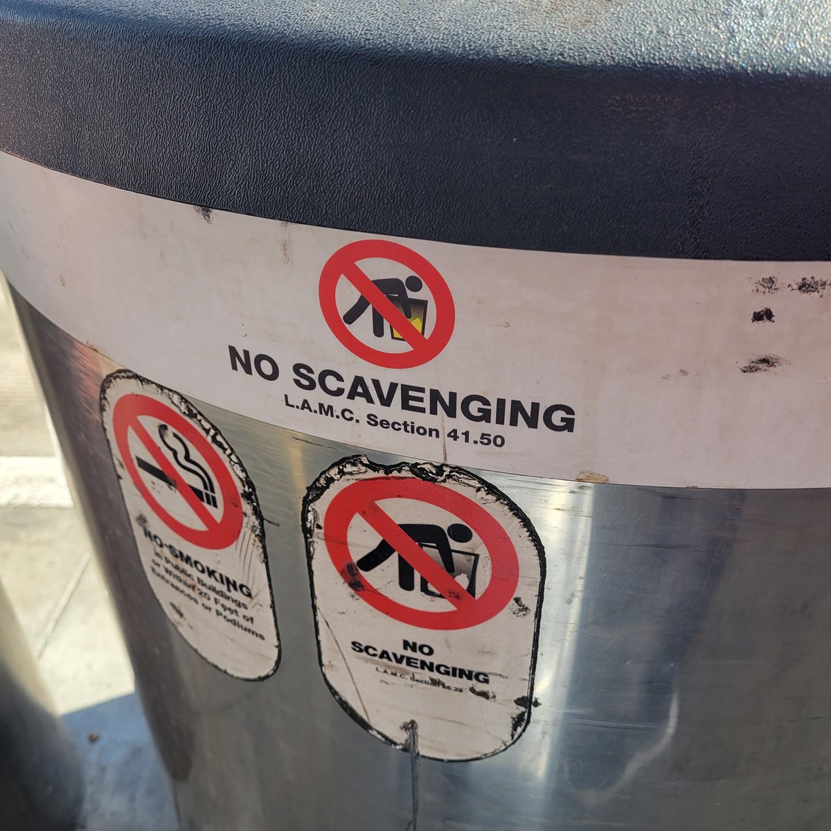 Los Angeles (one of the richest cities on earth, in the richest country on earth) will put you in jail for digging through the trash for food instead of ever addressing the reasons why people have to dig in the trash for food in the first place.