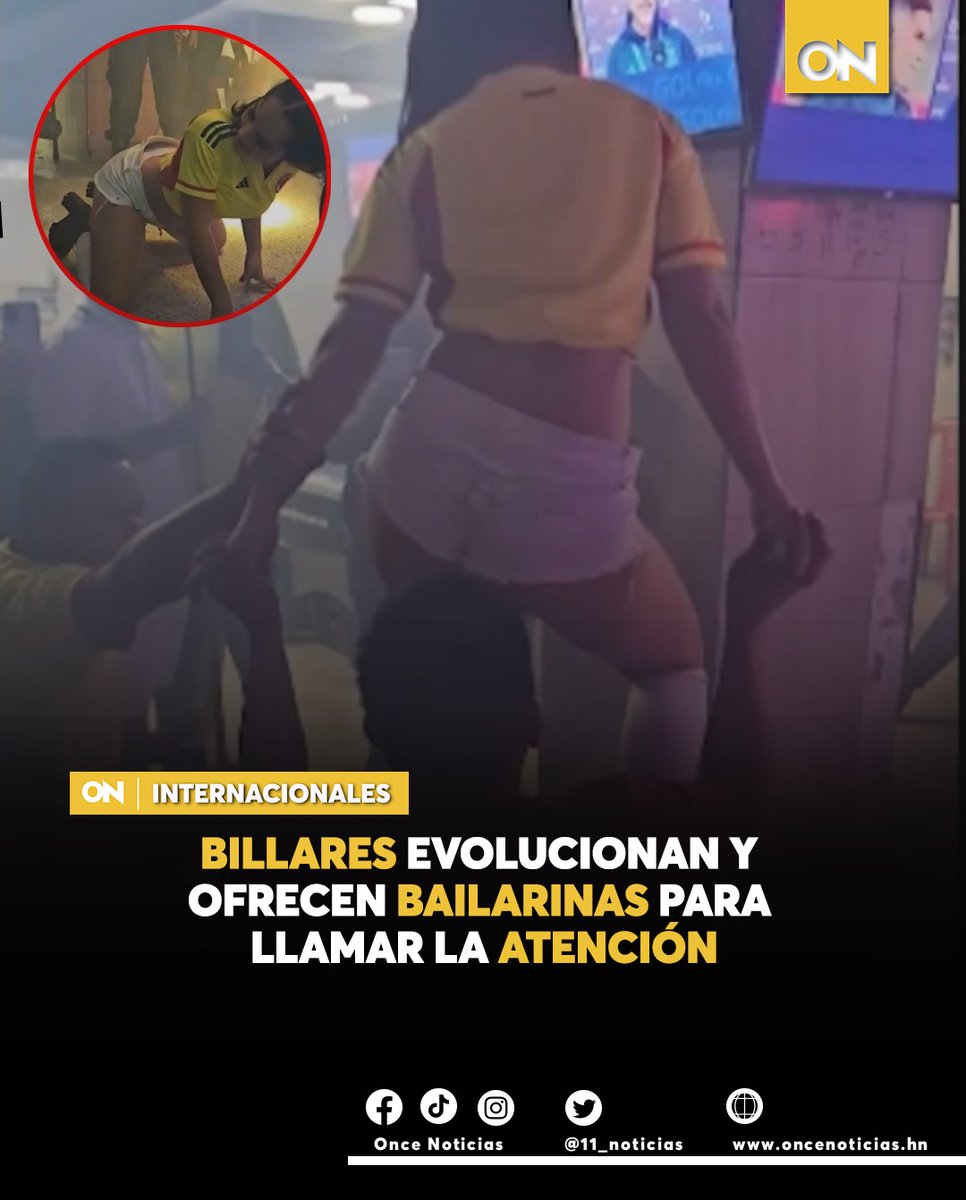 11_Noticias's tweet photo. #INTERNACIONALES | En tendencia se encuentran billares que implementan “sexis meseras” quienes realizan bailes para llamar la atención de sus clientes al lugar.
Aquí el video: https://t.co/eALXiP7g4o
#Billares #Meseras https://t.co/T1fCauLbZf